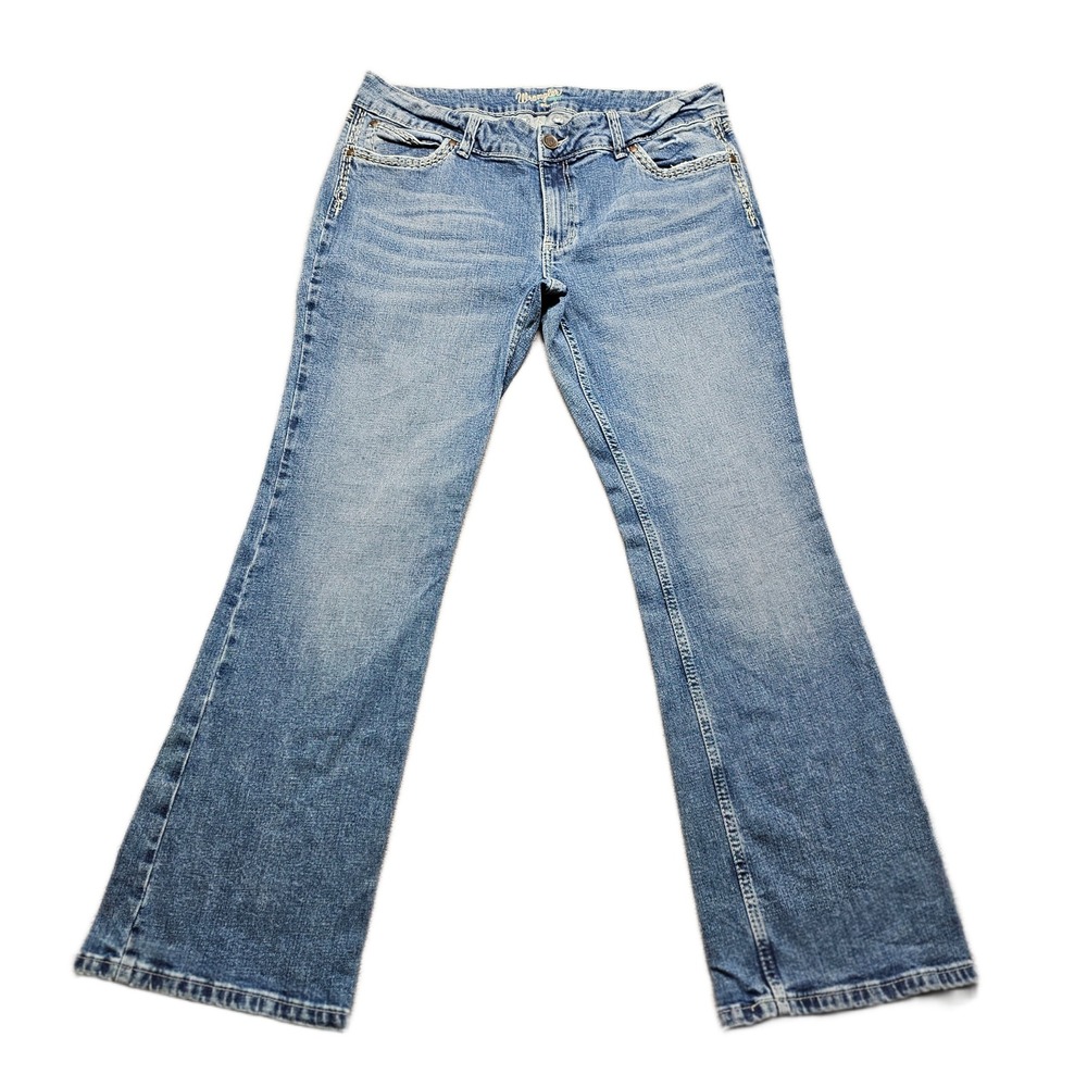 Wrangler Jeans Womens‎ 17x32 Blue Denim Stretch Americana Bootcut Leg 1007MWZRT